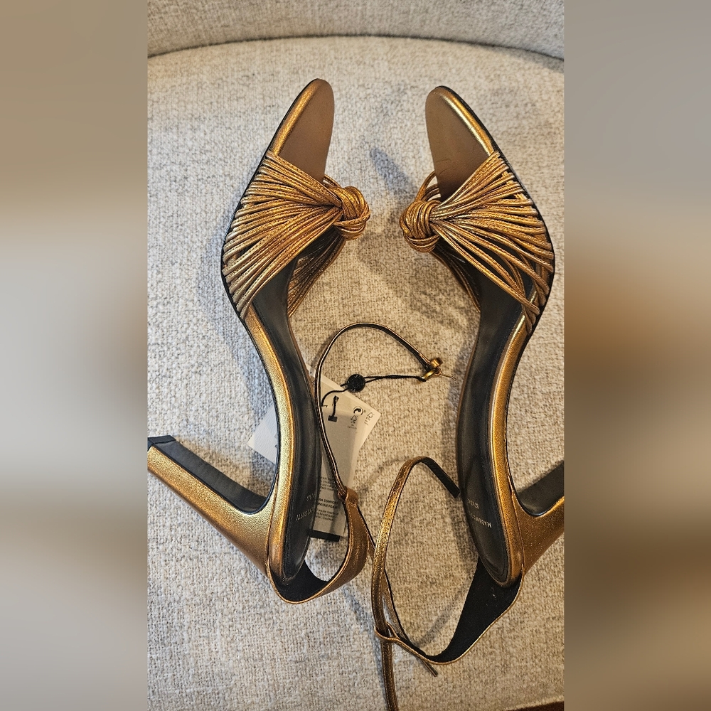 Massimo Dutti - Leather High Heel Sandals